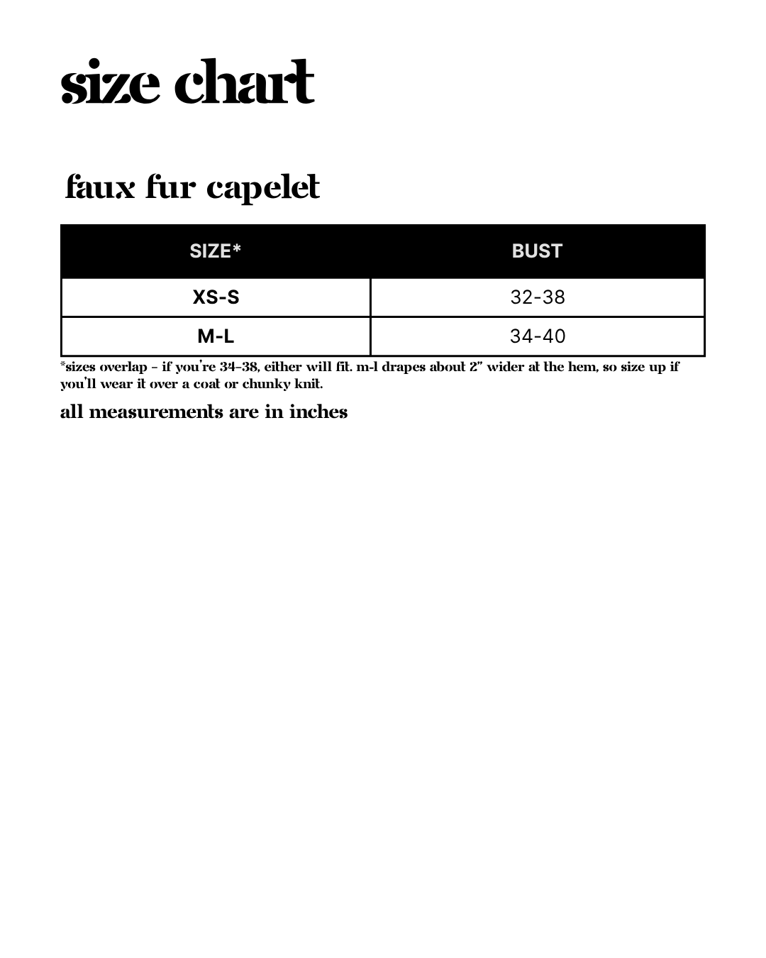 Size Guide