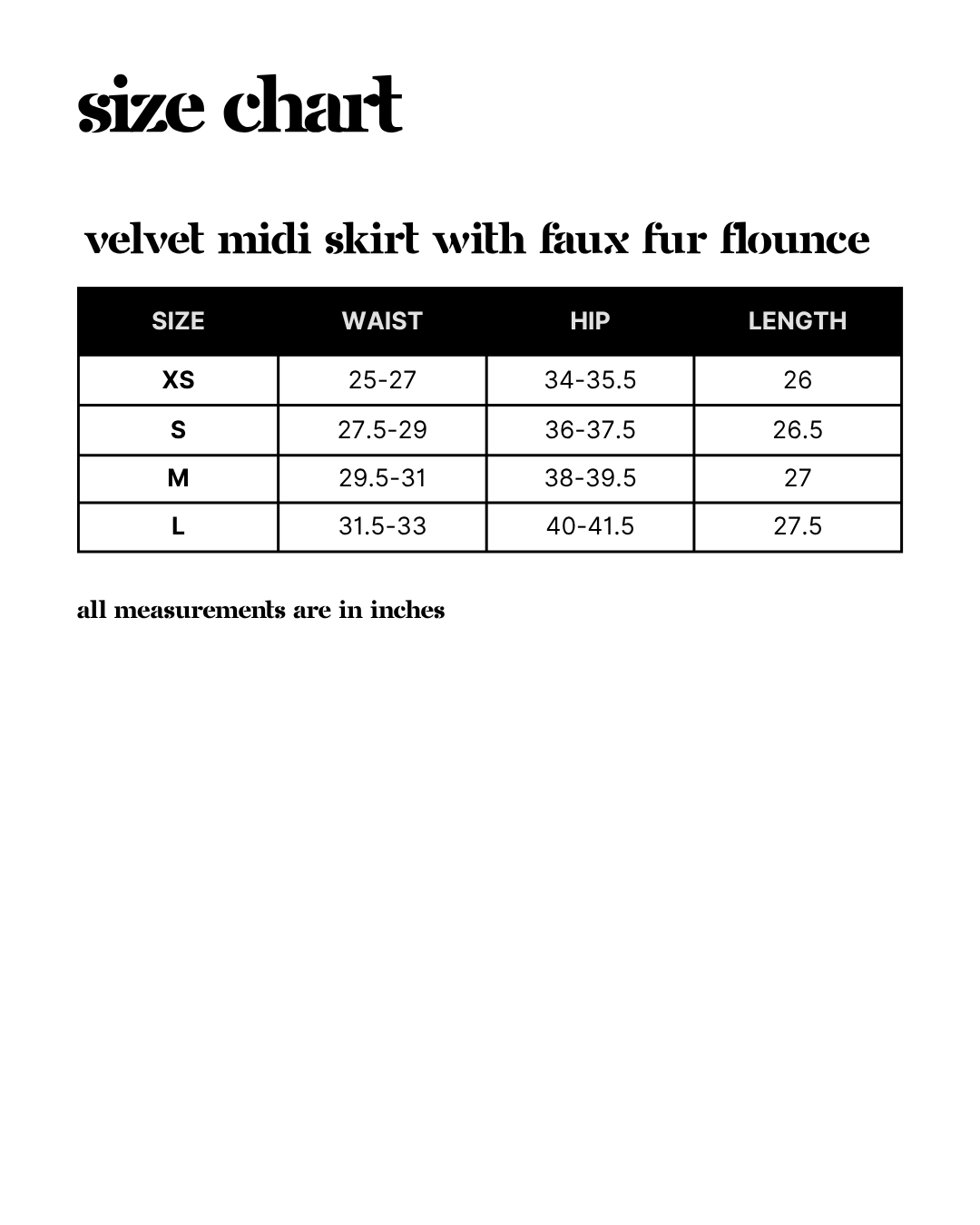 Size Guide